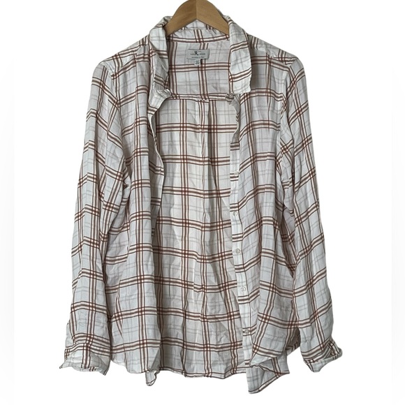 Lucky Brand Tops - Lucky Brand | Plaid lightweight long sleeve button down shirt size large